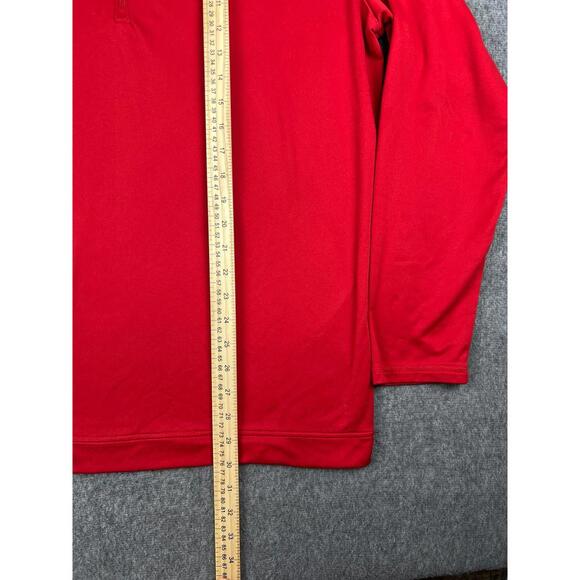 Adidas ClimaWarm Red Quarter Dip Pullover Mens Size XL - Picture 4 of 6